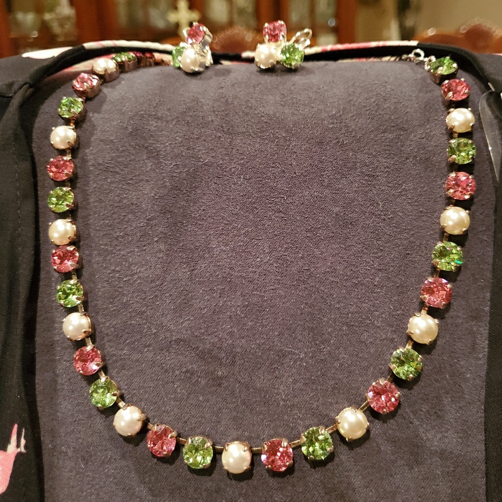 Swarovski necklace and earring set